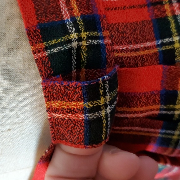 David N., M, vtg red plaid shorts, 80s - Picture 4 of 10